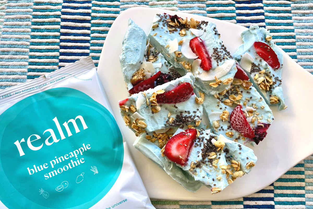 Blue Pineapple Yogurt Bark